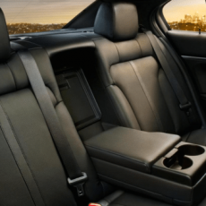 Interior of Black Luxury Sedan